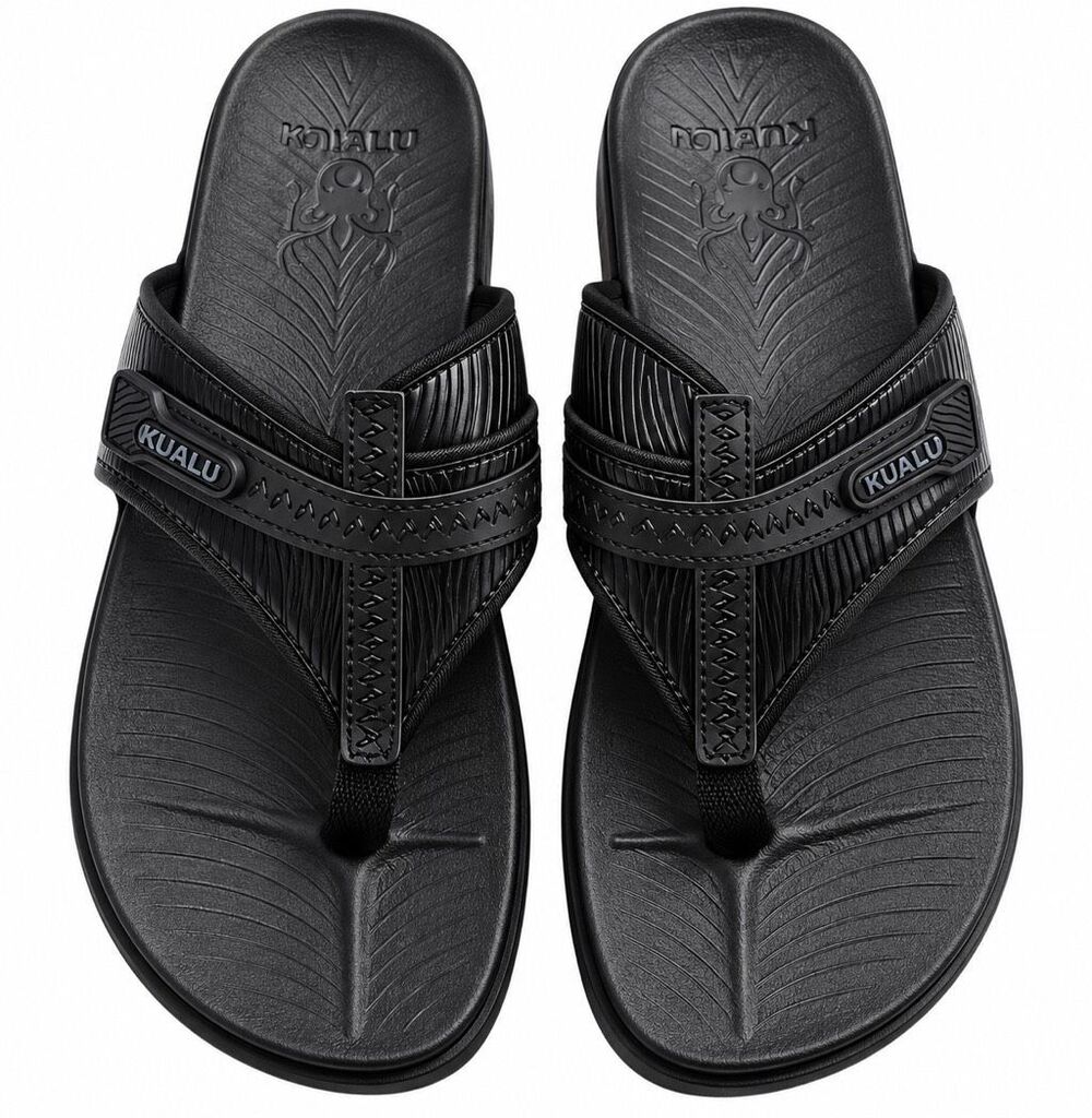 NWT KuaiLu Women’s Black Comfort Flip Flop Sandals Size 7 New